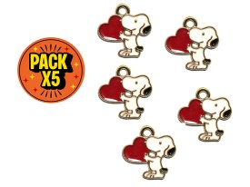 Dije esmaltado Snoopy x5